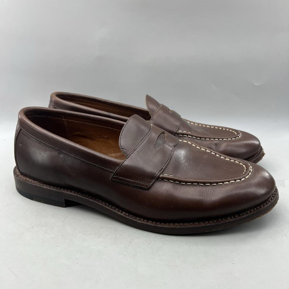 Grant Stone Traveler Penny Loafers Men's 9.5 E Brown Crimson Chromexcel Shoes